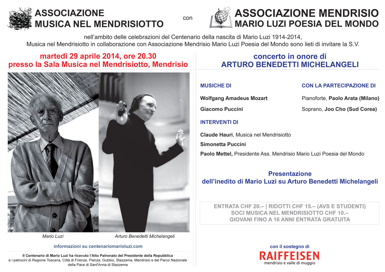 Concerto in onore di Arturo Benedetti Michelangeli