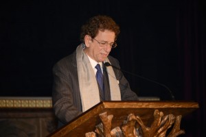 Paolo A. Mettel, Presidente dell'Associazione Mendrisio Mario Luzi Poesia del Mondo nel corso dell'evento al Duomo di Milano